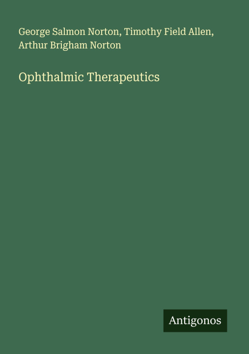 Boek Ophthalmic Therapeutics Timothy Field Allen