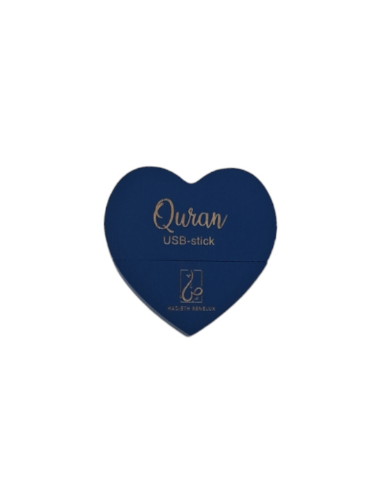 Kniha QURAN CLé USB  COEUR BLEU FON 