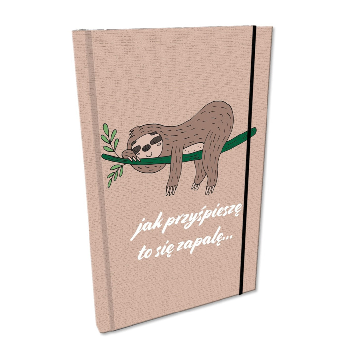 Libro Notes A5 kratka z gumką Soft Touch Leniwiec Zapalny 