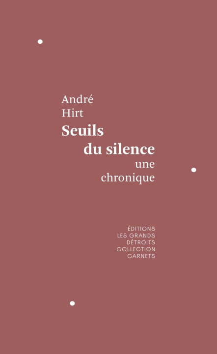 Kniha Seuils du silence Hirt