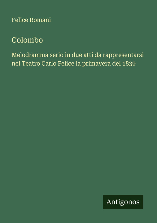 Kniha Colombo Felice Romani