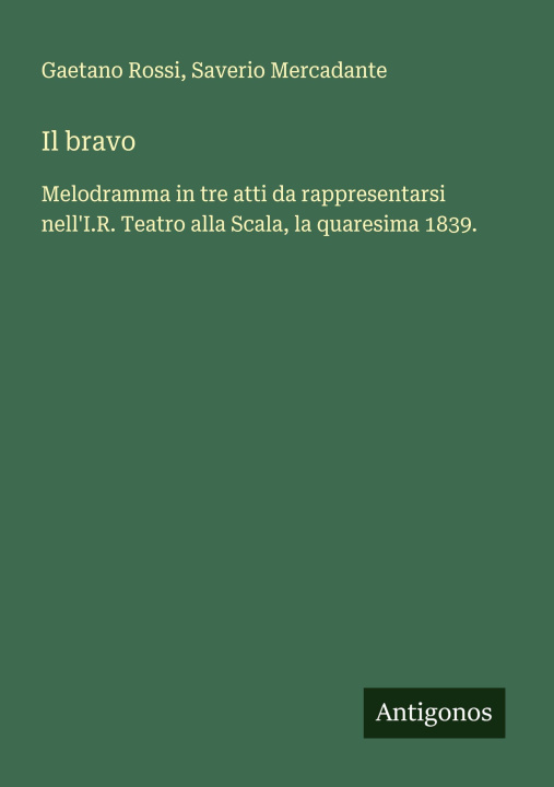 Knjiga Il bravo Saverio Mercadante