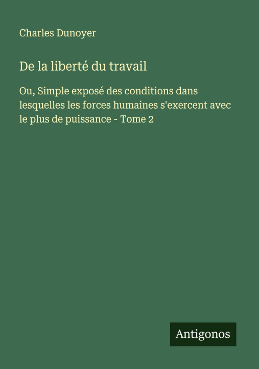 Knjiga De la liberté du travail 