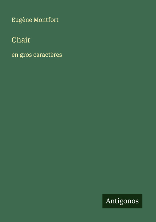 Knjiga Chair Eugène Montfort