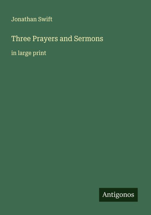 Kniha Three Prayers and Sermons 