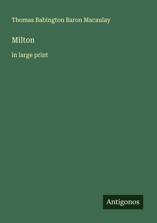 Kniha Milton 