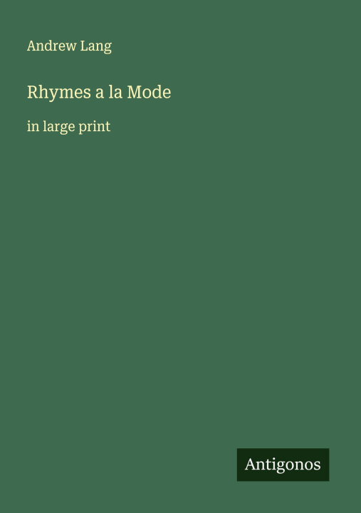 Kniha Rhymes a la Mode 