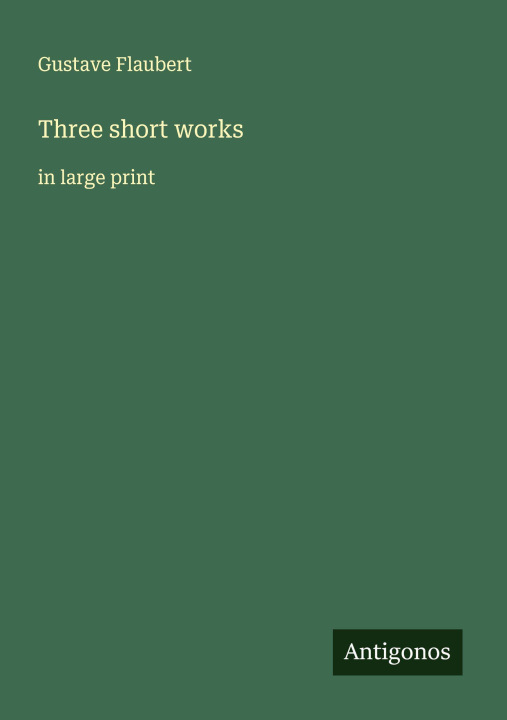 Kniha Three short works 