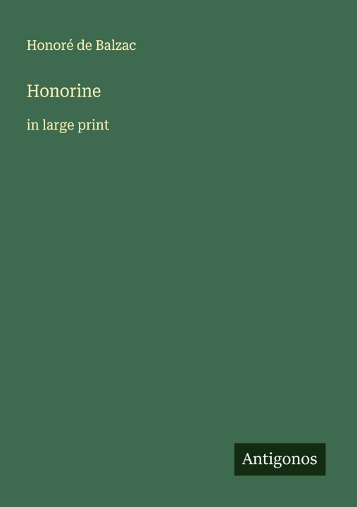 Kniha Honorine 
