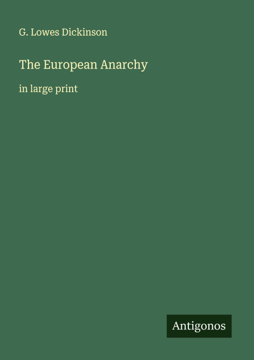 Kniha The European Anarchy 