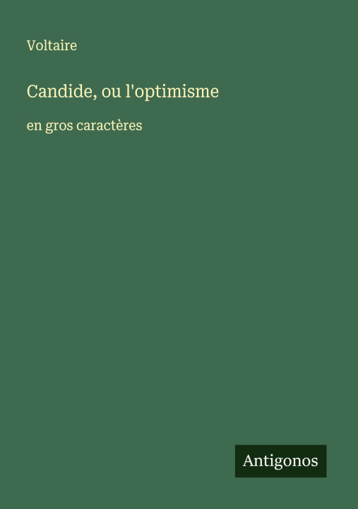 Kniha Candide, ou l'optimisme Voltaire