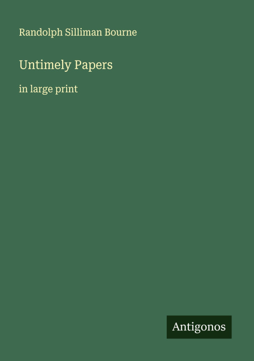 Kniha Untimely Papers 