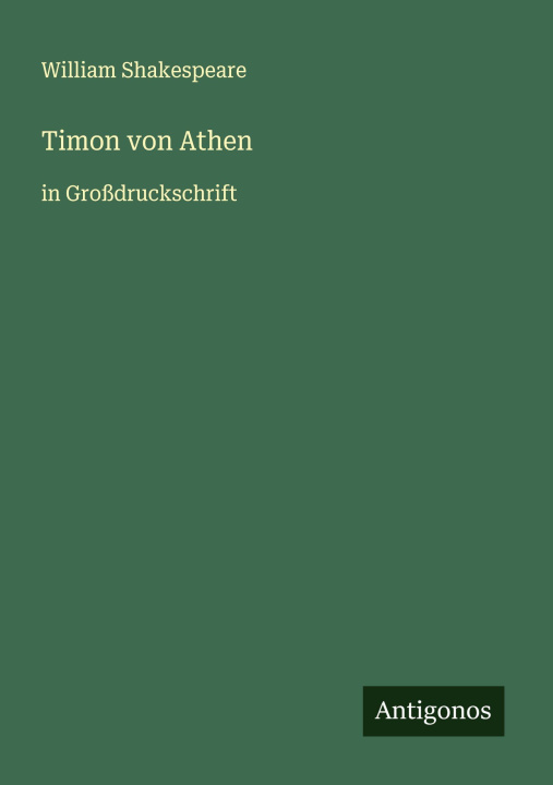 Kniha Timon von Athen William Shakespeare
