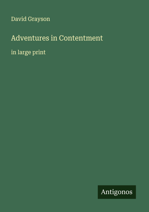 Kniha Adventures in Contentment 