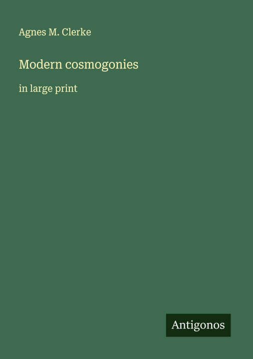 Kniha Modern cosmogonies 