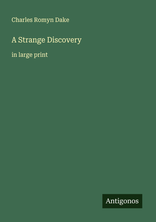Kniha A Strange Discovery 