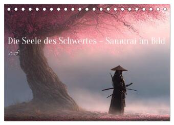 Kalendár/Diár Die Seele des Schwertes - Samurai im Bild (Tischkalender 2026 DIN A5 quer), CALVENDO Monatskalender Calvendo
