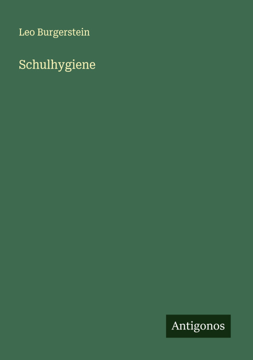 Knjiga Schulhygiene 