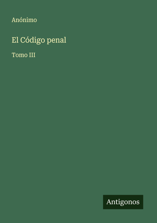 Kniha El Código penal 