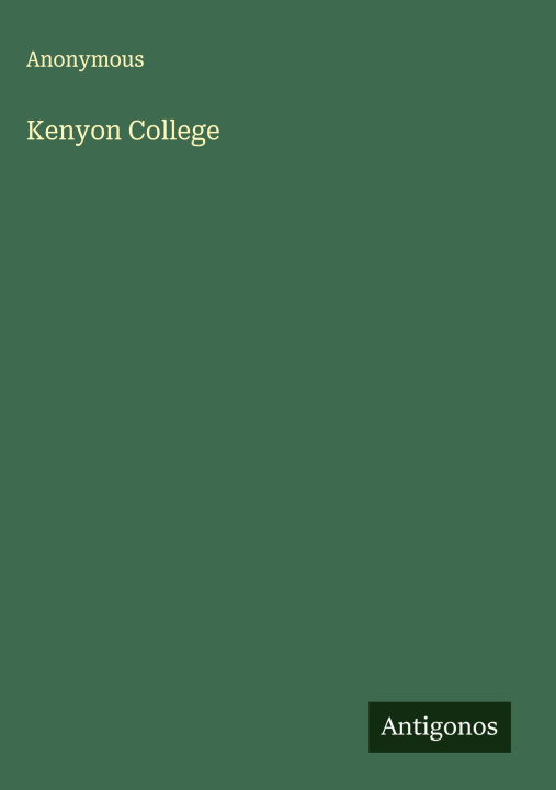 Kniha Kenyon College 