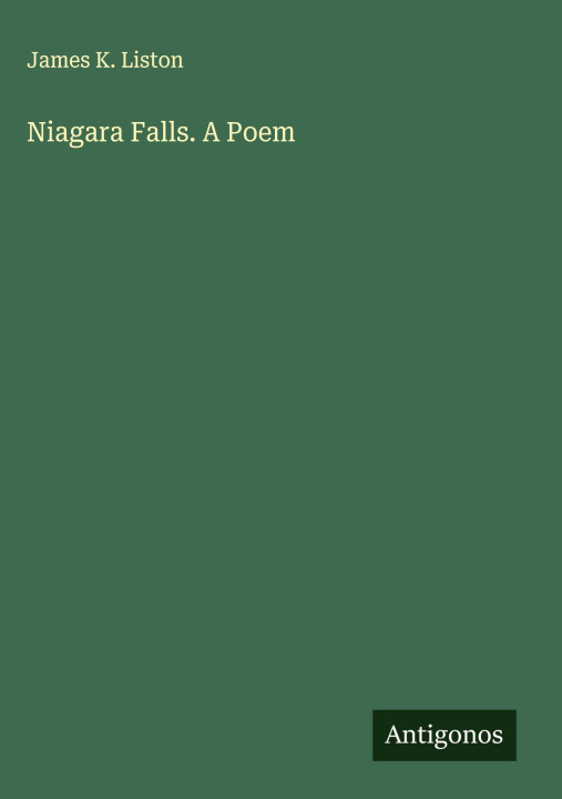 Knjiga Niagara Falls. A Poem 