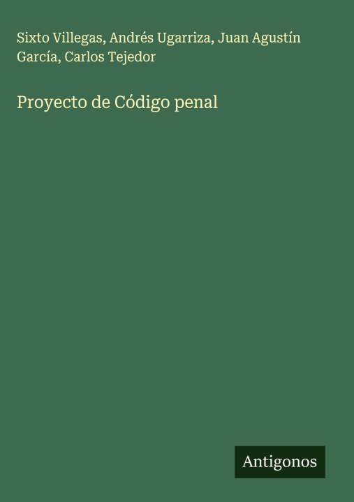 Kniha Proyecto de Código penal Andrés Ugarriza