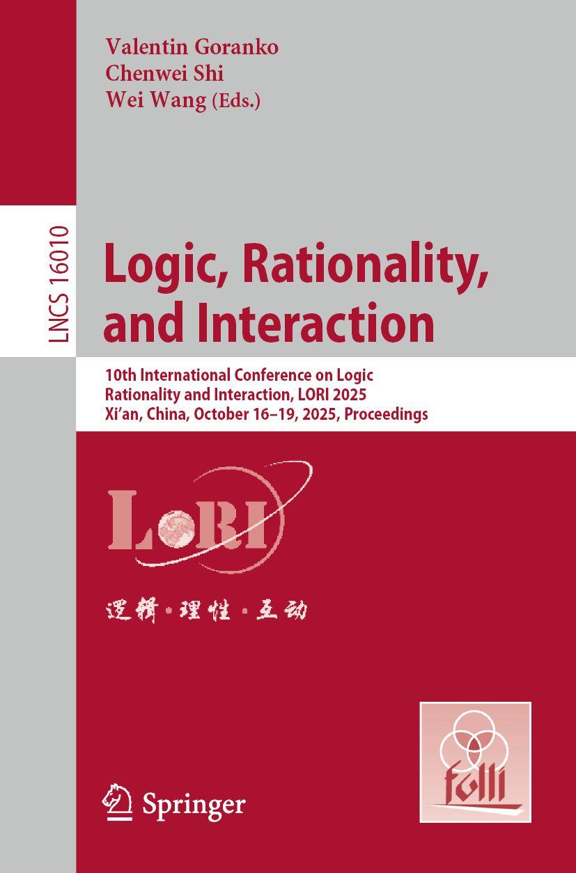 Kniha Logic, Rationality, and Interaction Chenwei Shi