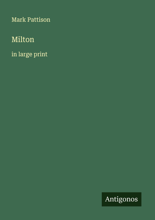 Kniha Milton 