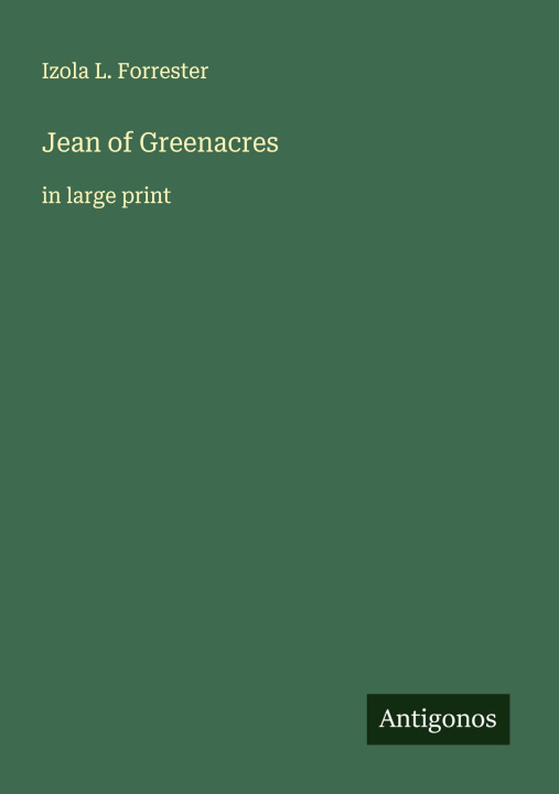 Knjiga Jean of Greenacres 