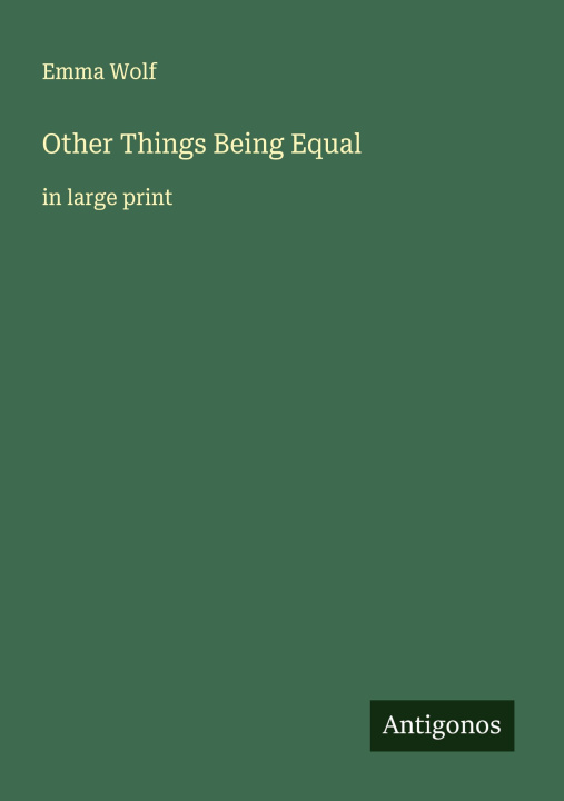 Kniha Other Things Being Equal 