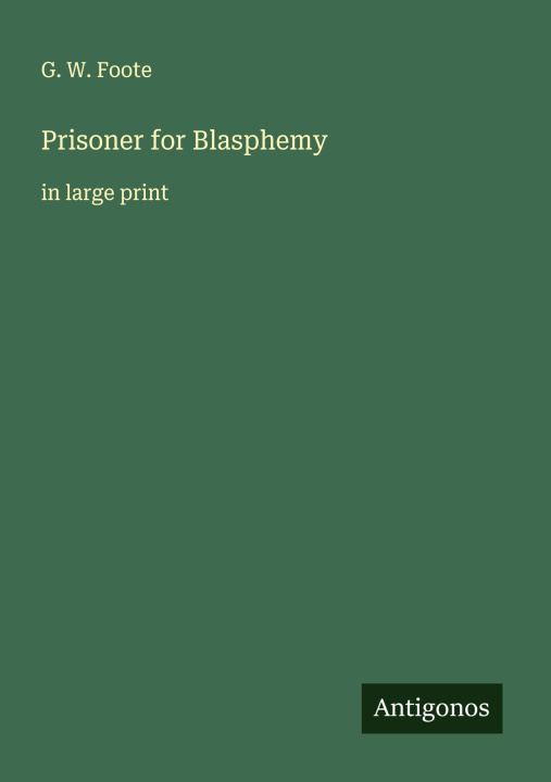 Knjiga Prisoner for Blasphemy 