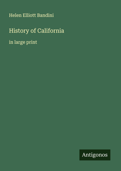 Kniha History of California 