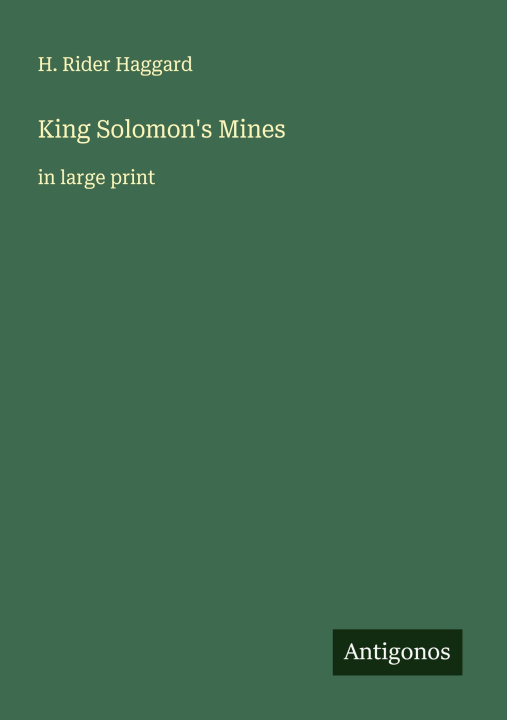 Knjiga King Solomon's Mines 