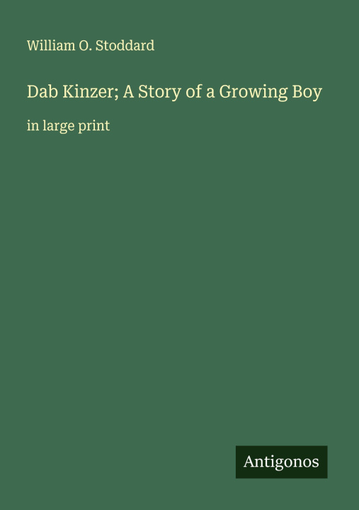 Kniha Dab Kinzer; A Story of a Growing Boy 