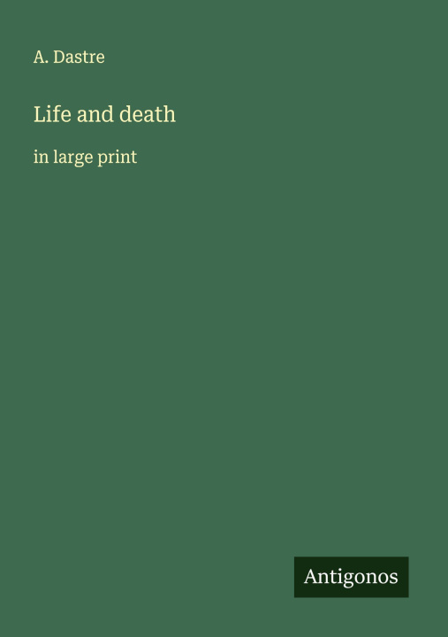 Kniha Life and death 