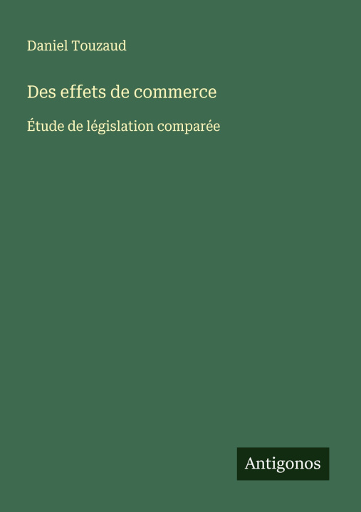 Libro Des effets de commerce 