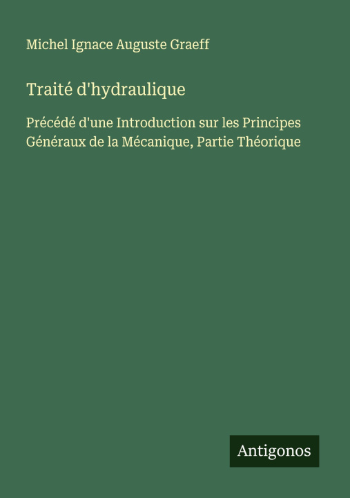 Kniha Traité d'hydraulique 