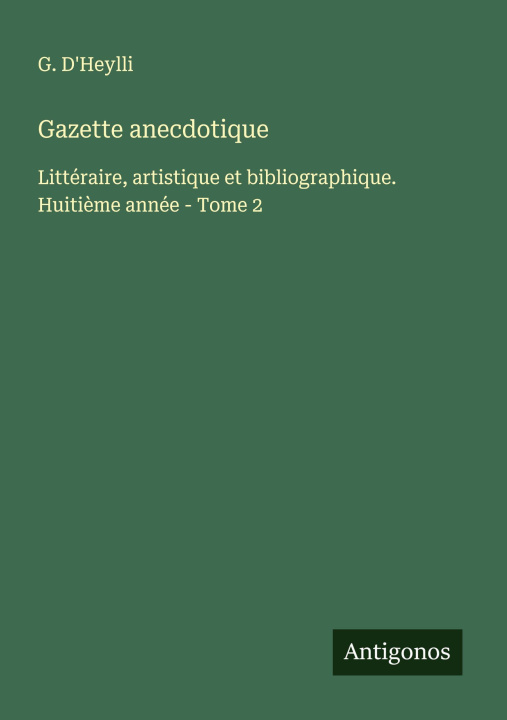 Kniha Gazette anecdotique 