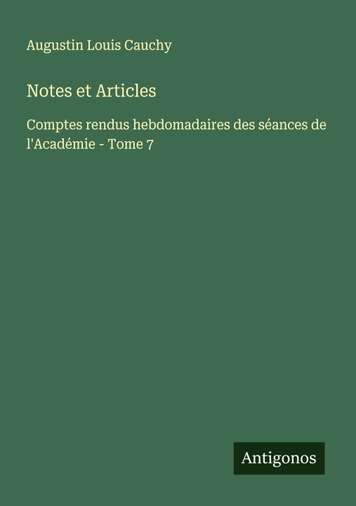 Kniha Notes et Articles 