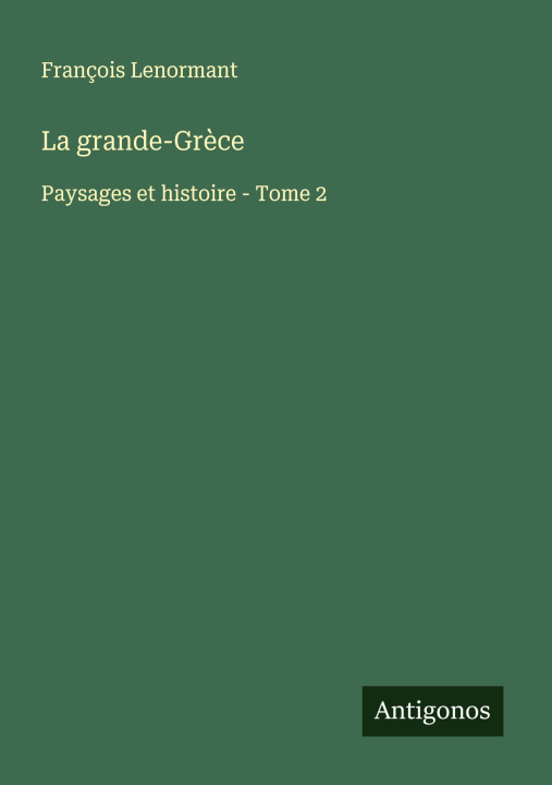 Kniha La grande-Grèce 