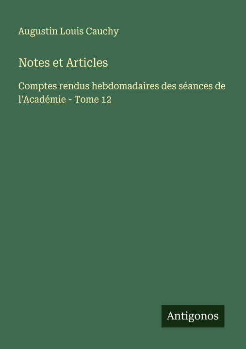 Kniha Notes et Articles 