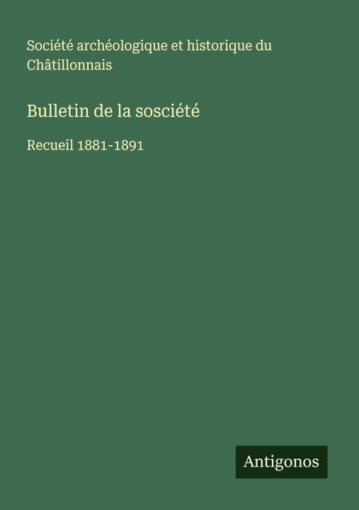 Kniha Bulletin de la sosciété 