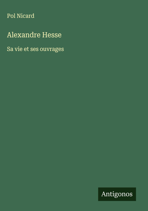 Kniha Alexandre Hesse 