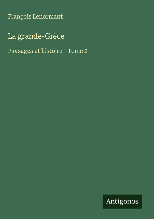 Kniha La grande-Grèce 