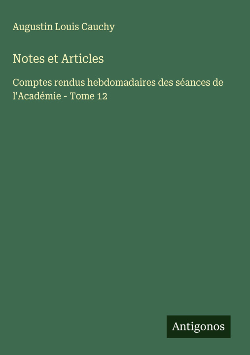 Kniha Notes et Articles 