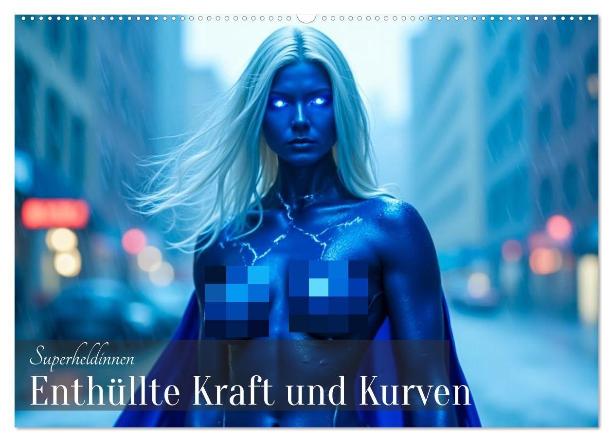 Kalendář/Diář Superheldinnen - Enthüllte Kraft und Kurven (Wandkalender 2026 DIN A2 quer), CALVENDO Monatskalender Calvendo