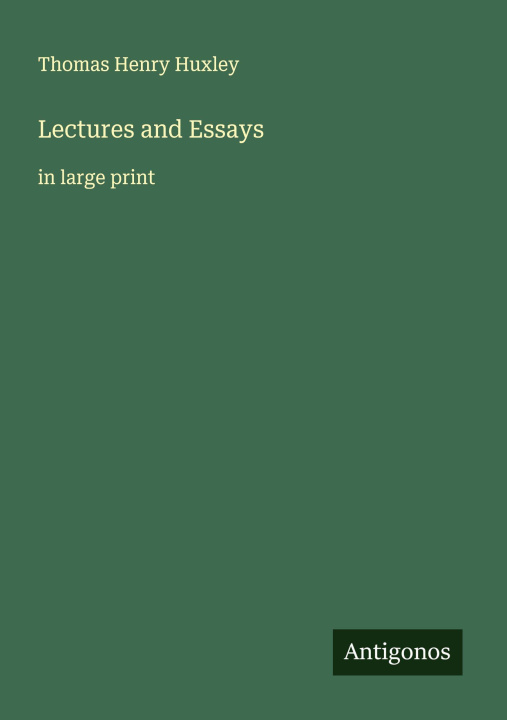 Kniha Lectures and Essays 