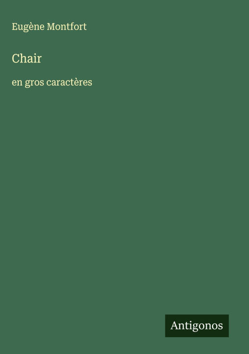 Kniha Chair Eugène Montfort