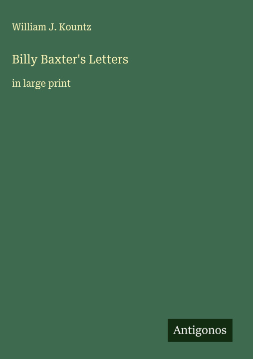 Kniha Billy Baxter's Letters 
