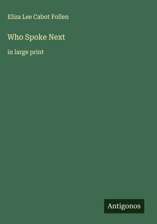 Kniha Who Spoke Next 